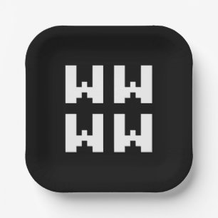 WWWW   LOL Japanese Internet Slang Paper Plate