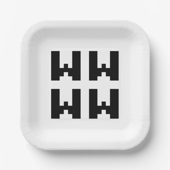 WWWW | LOL Japanese Internet Slang Paper Plate (Front)