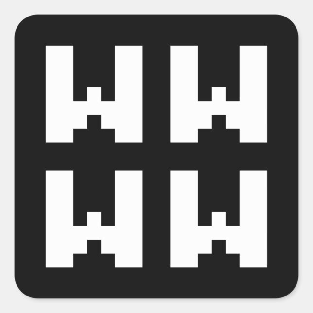 WWWW | LOL Japanese Internet Slang Square Sticker (Front)