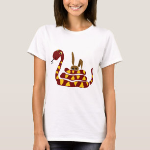 WX- Funny Snake Squeezing Rabbit Cartoon T-Shirt