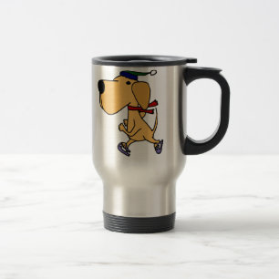 WY- Funny Labrador Dog Ice Skating Travel Mug