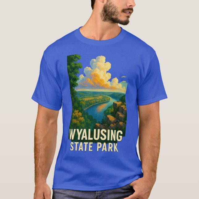 Wyalusing State Park Scenic Bluff Driftless Region T-Shirt (Front)
