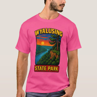 Wyalusing State Park Wisconsin Sunset Overlook Mis T-Shirt