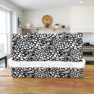 Wyandotte Chicken Feather Black & White Farmhouse Tissue Paper