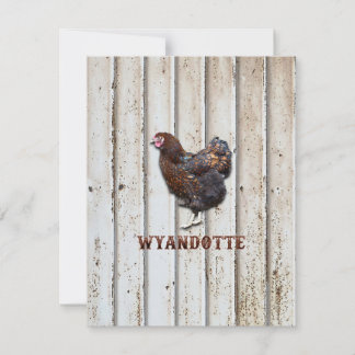Wyandotte Chicken Thank You Card