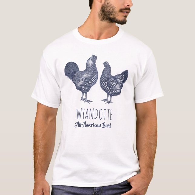 Wyandotte Chickens All American Bird T-Shirt (Front)