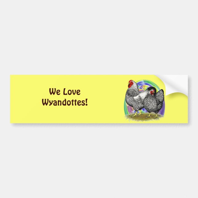 Wyandotte:  Easter Egg Pair Bumper Sticker (Front)