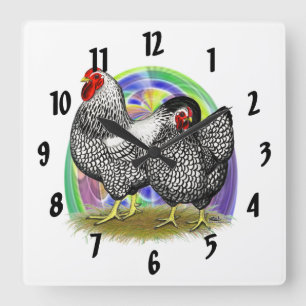 Wyandotte:  Easter Egg Pair Square Wall Clock