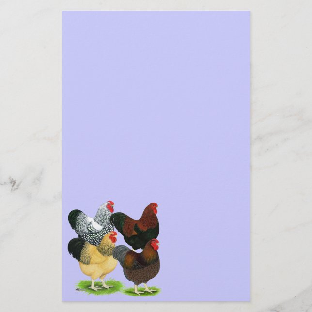 Wyandotte:  Rooster Assortment Stationery (Front)