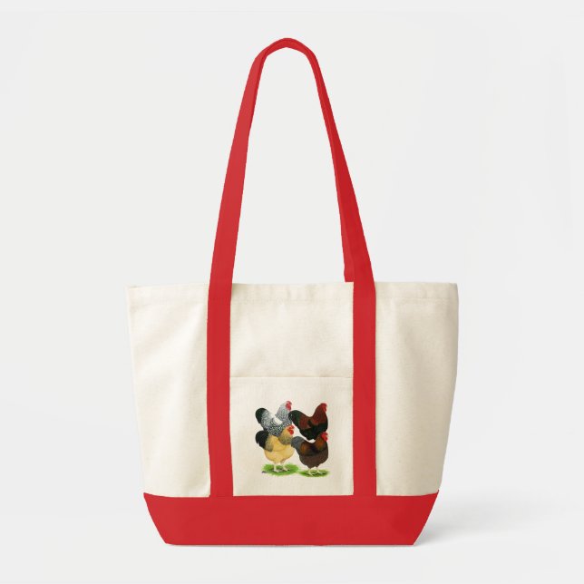 Wyandotte:  Rooster Assortment Tote Bag (Front)