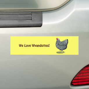 Wyandotte:  Silver-laced Hen Bumper Sticker