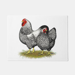 Wyandotte:  Silver Pair Doormat