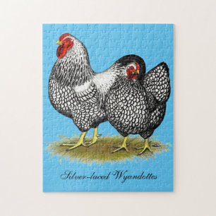 Wyandotte: Silver Pair Jigsaw Puzzle