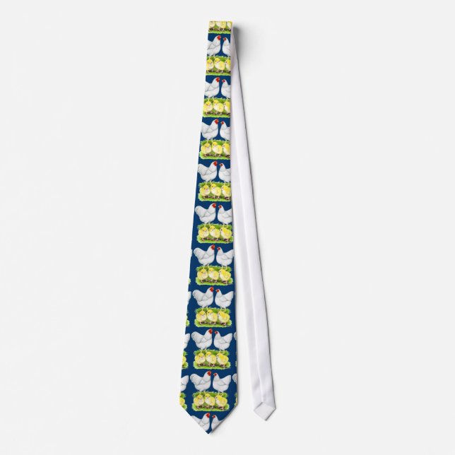 Wyandotte White Chicken Family Tie (Front)