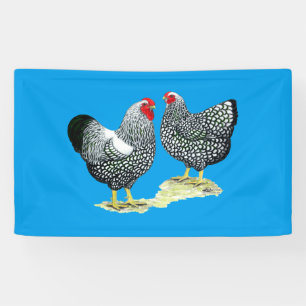 Wyandottes Silver-laced Pair Banner