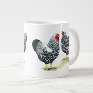 Wyandottes Silver-laced Pair Large Coffee Mug