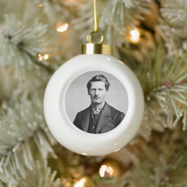 Wyatt Earp: Lawman, Gunfighter, Saloon Keeper Ceramic Ball Christmas Ornament (Tree)