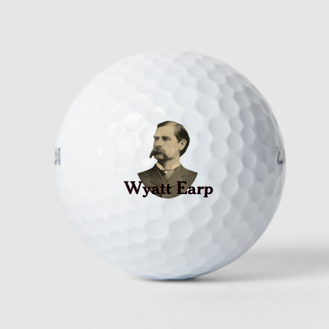 Wyatt Earp ⚖️ Lawman Marshall Old Tombstone  Golf Balls (Front)