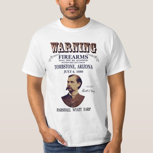 Wyatt Earp ⚖️ Lawman Marshall Old Tombstone  T-Shirt (Front)