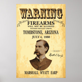 Wyatt Earp ⚖️ Lawman Marshall Tombstone Old Poster