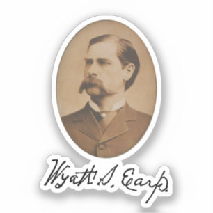 Wyatt Earp Portrait and Signature