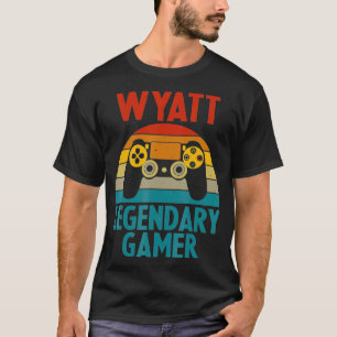 WYATT Gift Name Personalised Funny Gaming Geek Bir T-Shirt