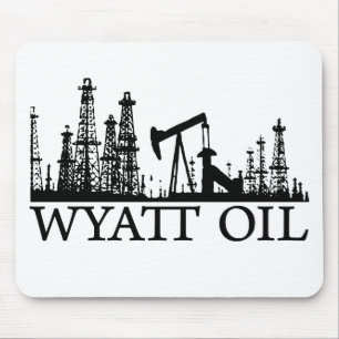 Wyatt Oil / Black Logo Mouse Mat