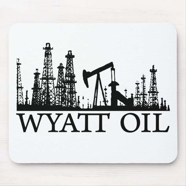 Wyatt Oil / Black Logo Mouse Mat (Front)