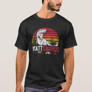 Wyatt Saurus Funny Personalised Dinosaur T Rex Nam T-Shirt