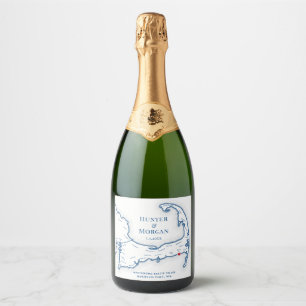 Wychmere Beach Club Harwich Port Wedding Sparkling Wine Label