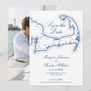Wychmere Beach Club Save the Date Cape Cod Map