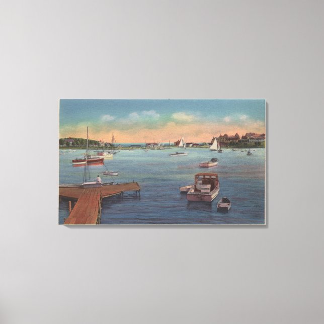 Wychmere Harbour Scene Canvas Print (Front)