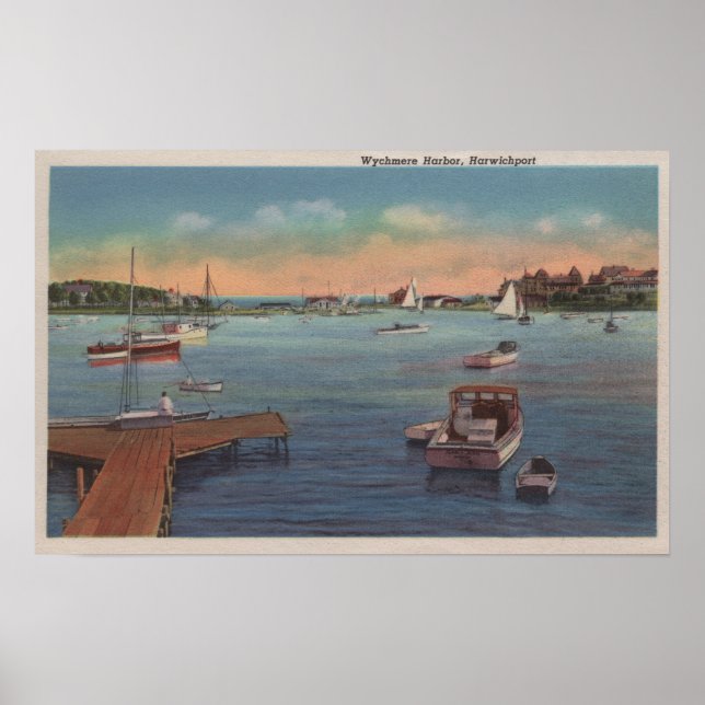 Wychmere Harbour Scene Poster (Front)