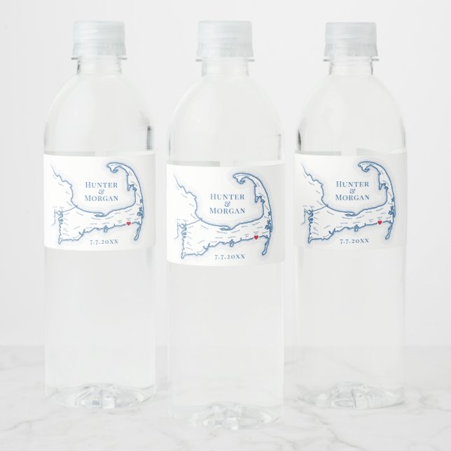 Wychmere Harwich Port MA Wedding Water Bottle Label (Bottles)