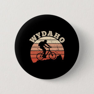 Wydaho Wyoming Idaho Mountain Biking Biker Cyclist 6 Cm Round Badge