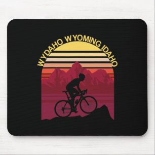 Wydaho Wyoming Idaho Mountain Biking Biker Cyclist Mouse Mat