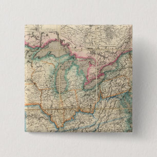 Wyld's Military Map Of The United States 15 Cm Square Badge