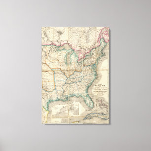 Wyld's Military Map Of The United States Canvas Print