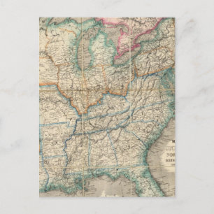 Wyld's Military Map Of The United States Postcard