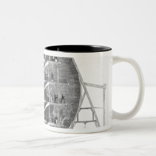 Wyld's Model of the Earth, 1851 Two-Tone Coffee Mug