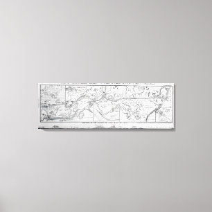 Wyld's Official Map of the Suez Maritime Canal Canvas Print