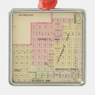 Wymore and Filley, Nebraska Metal Tree Decoration