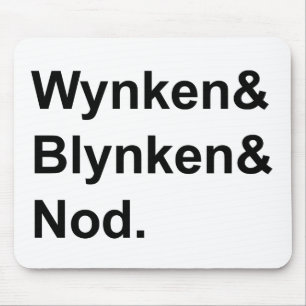 Wynken Blynken & Nod Wooden Shoe Bedtime Story Mouse Mat