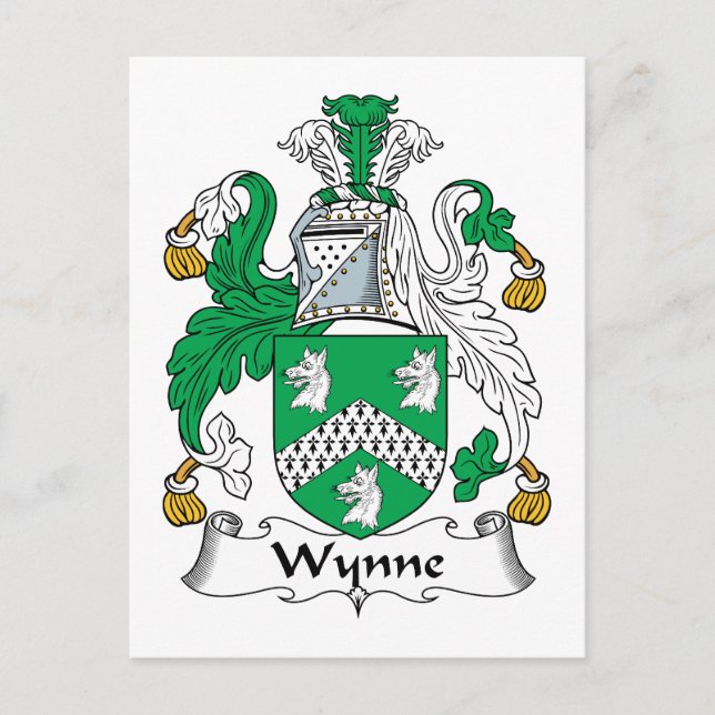 Wynne Family Crest Postcard (Front)