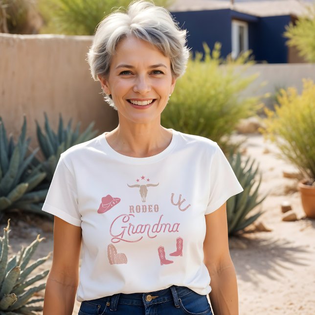 WYNONA Blush Pink Cowgirl Rodeo Grandma T-Shirt (Creator Uploaded)