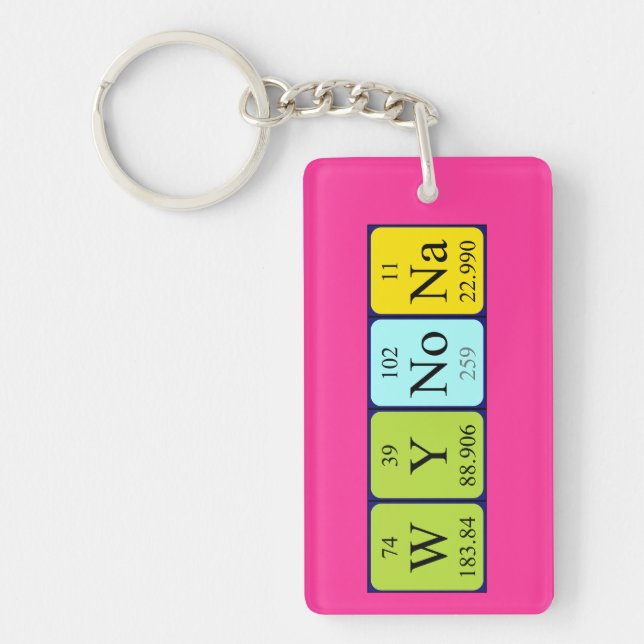 Wynona periodic table name keyring (Front)
