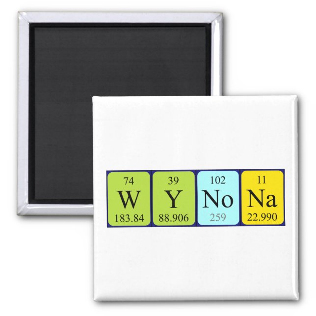 Wynona periodic table name magnet (Front)