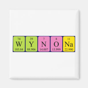 Wynona periodic table name magnet