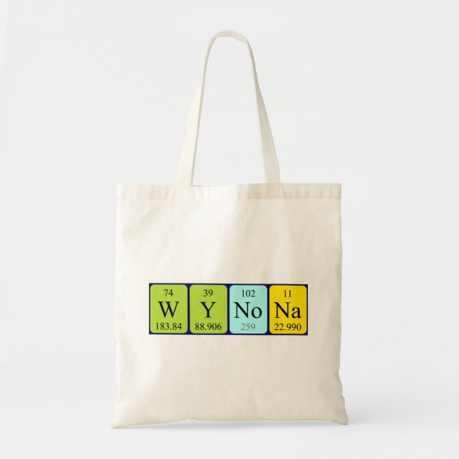 Wynona periodic table name tote bag (Front)