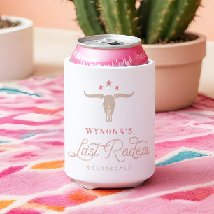 WYNONA Pink Cowgirl Last Rodeo Bachelorette Can Cooler